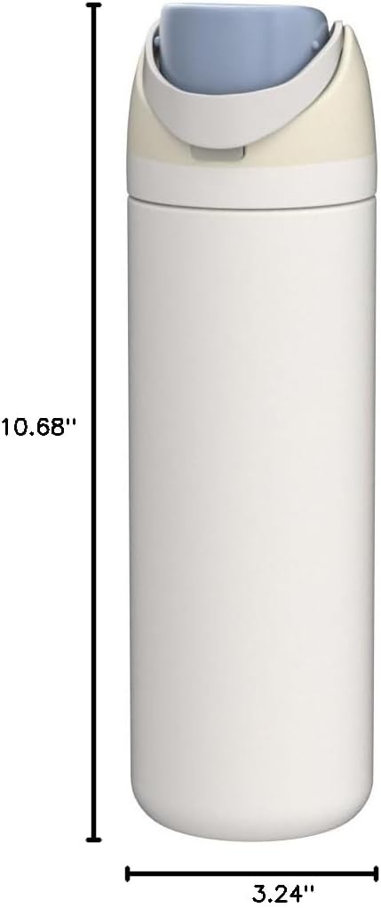 FreeSip Insulated Stainless Steel Water Bottle with Straw, BPA-Free Sports Water Bottle, Great for Travel, 32 Oz, Very, Very Dark