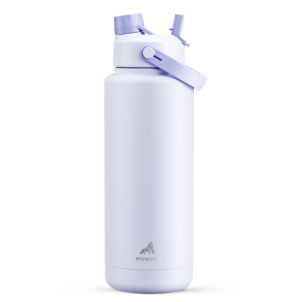 40 oz Insulated Water Bottle with 2-in-1 Straw and Spout Lid (Cotton Candy)
