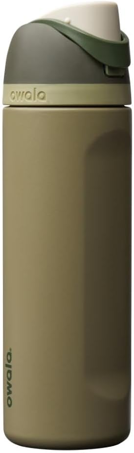 FreeSip Insulated Stainless Steel Water Bottle with Straw, BPA-Free Sports Water Bottle, Great for Travel, 32 Oz, Very, Very Dark