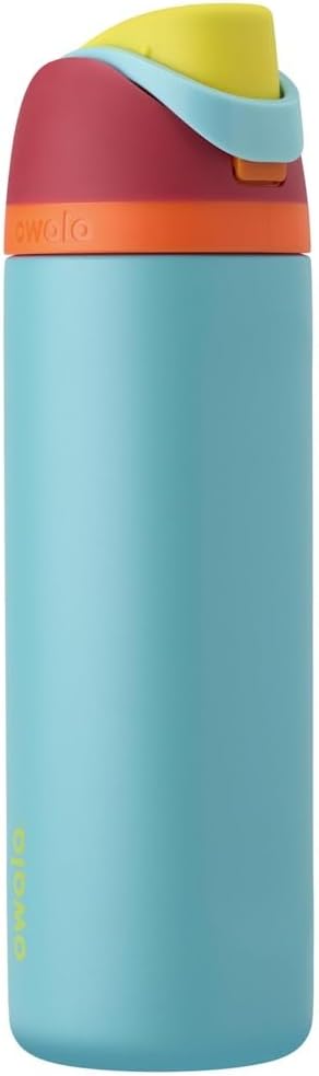 FreeSip Insulated Stainless Steel Water Bottle with Straw, BPA-Free Sports Water Bottle, Great for Travel, 32 Oz, Very, Very Dark