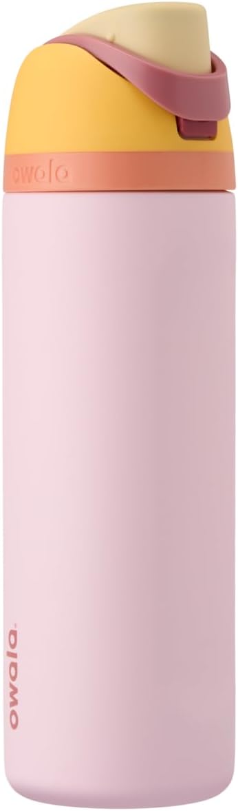 FreeSip Insulated Stainless Steel Water Bottle with Straw, BPA-Free Sports Water Bottle, Great for Travel, 32 Oz, Very, Very Dark