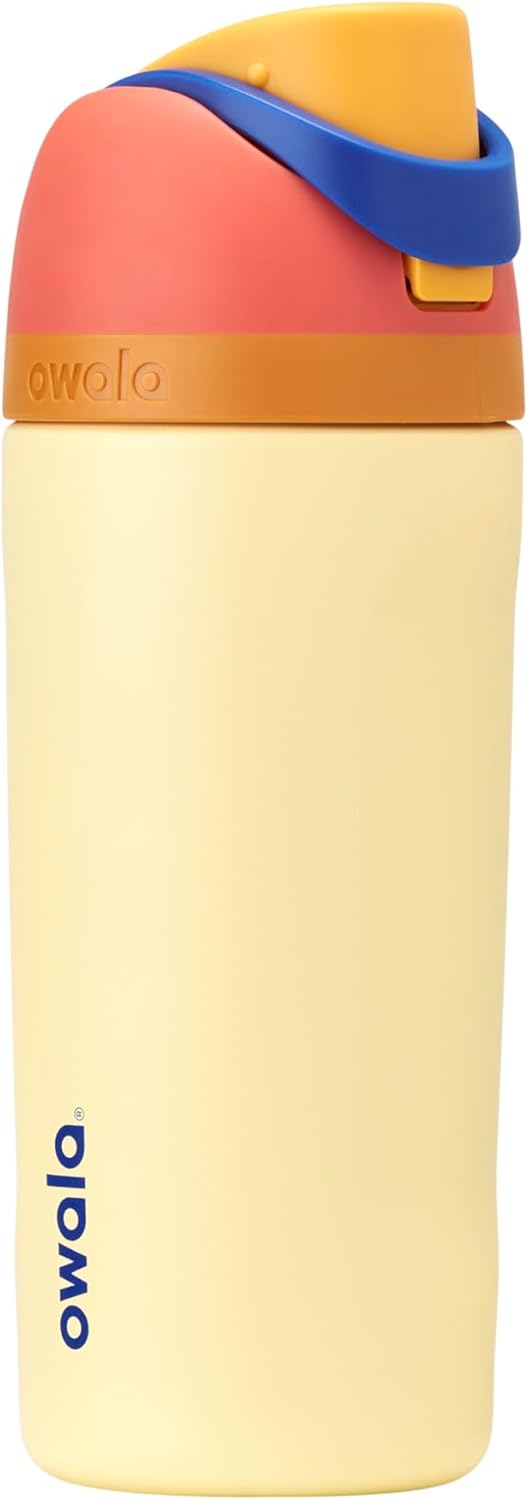 FreeSip Insulated Stainless Steel Water Bottle with Straw, BPA-Free Sports Water Bottle, Great for Travel, 32 Oz, Very, Very Dark