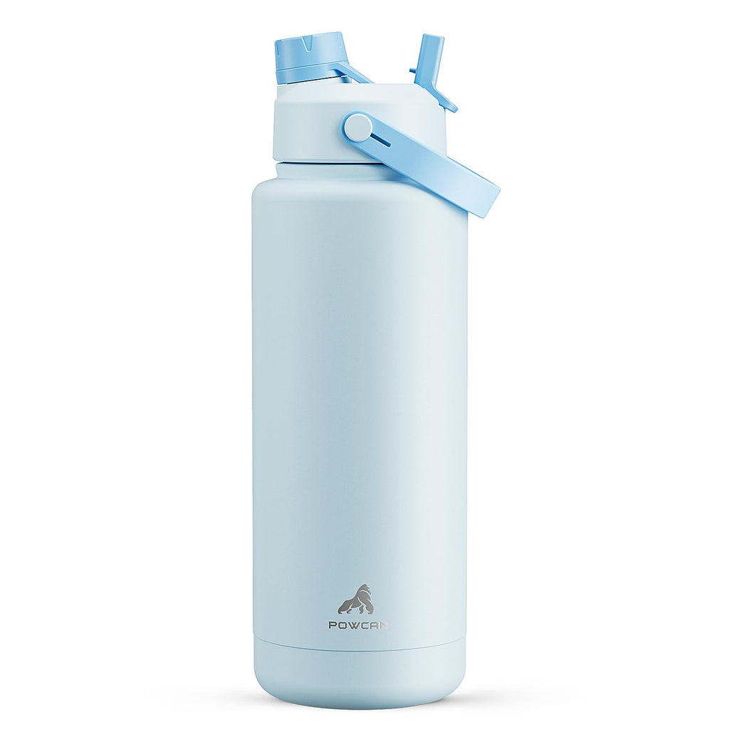 40 oz Insulated Water Bottle with 2-in-1 Straw and Spout Lid (Cotton Candy)