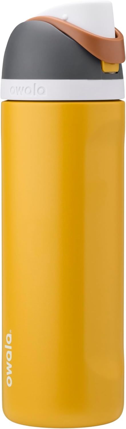 FreeSip Insulated Stainless Steel Water Bottle with Straw, BPA-Free Sports Water Bottle, Great for Travel, 32 Oz, Very, Very Dark