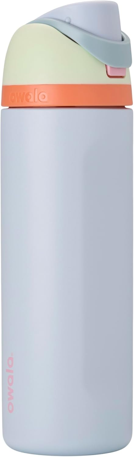 FreeSip Insulated Stainless Steel Water Bottle with Straw, BPA-Free Sports Water Bottle, Great for Travel, 32 Oz, Very, Very Dark