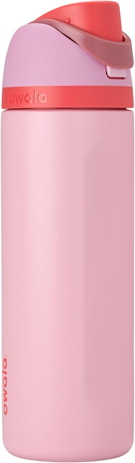FreeSip Insulated Stainless Steel Water Bottle with Straw, BPA-Free Sports Water Bottle, Great for Travel, 32 Oz, Very, Very Dark