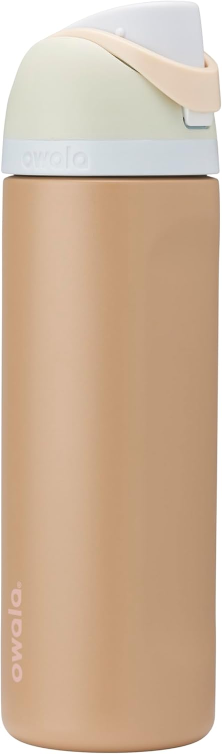 FreeSip Insulated Stainless Steel Water Bottle with Straw, BPA-Free Sports Water Bottle, Great for Travel, 32 Oz, Very, Very Dark