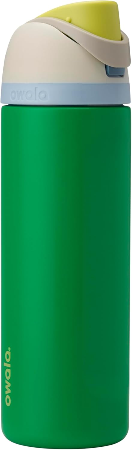 FreeSip Insulated Stainless Steel Water Bottle with Straw, BPA-Free Sports Water Bottle, Great for Travel, 32 Oz, Very, Very Dark