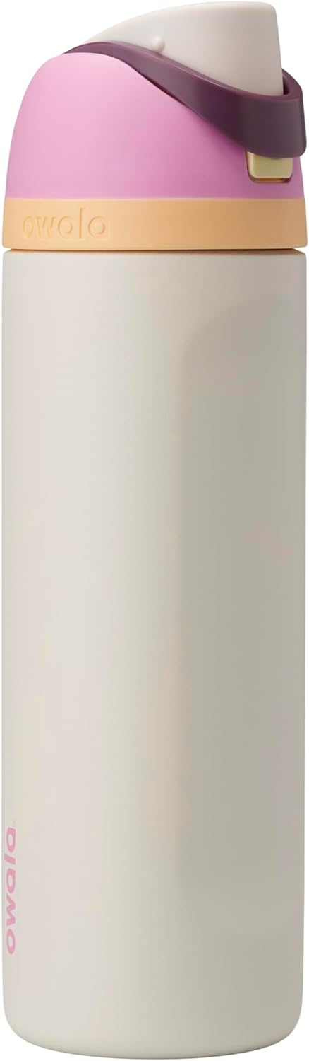FreeSip Insulated Stainless Steel Water Bottle with Straw, BPA-Free Sports Water Bottle, Great for Travel, 32 Oz, Very, Very Dark