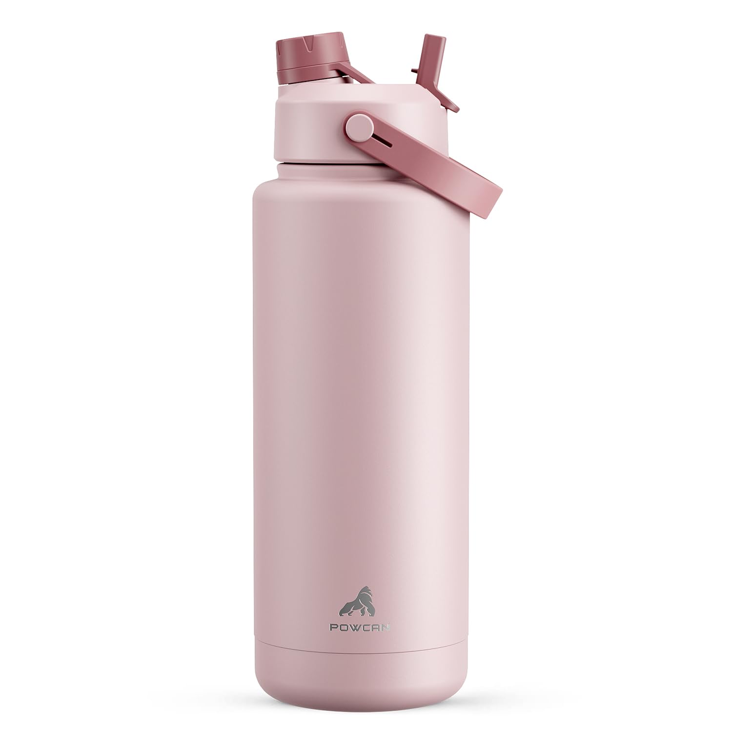 40 oz Insulated Water Bottle with 2-in-1 Straw and Spout Lid (Cotton Candy)