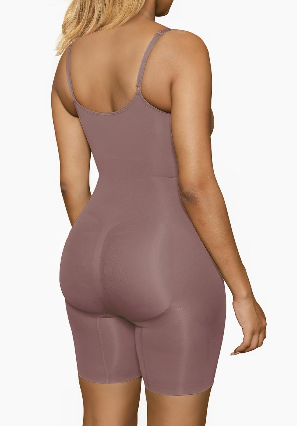 Women Tummy Control Bodysuit Mid Thigh Body Shaper Shorts for a Lifted Look