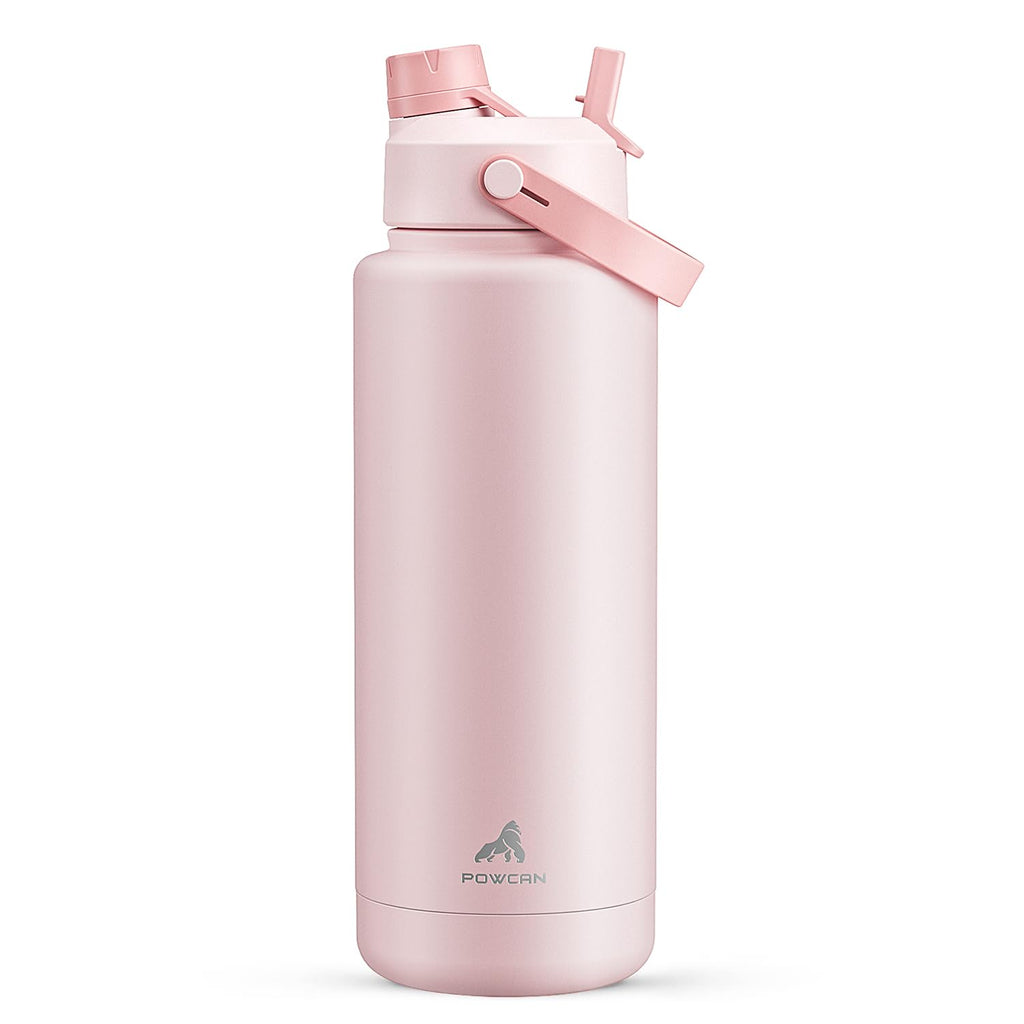 40 oz Insulated Water Bottle with 2-in-1 Straw and Spout Lid (Cotton Candy)