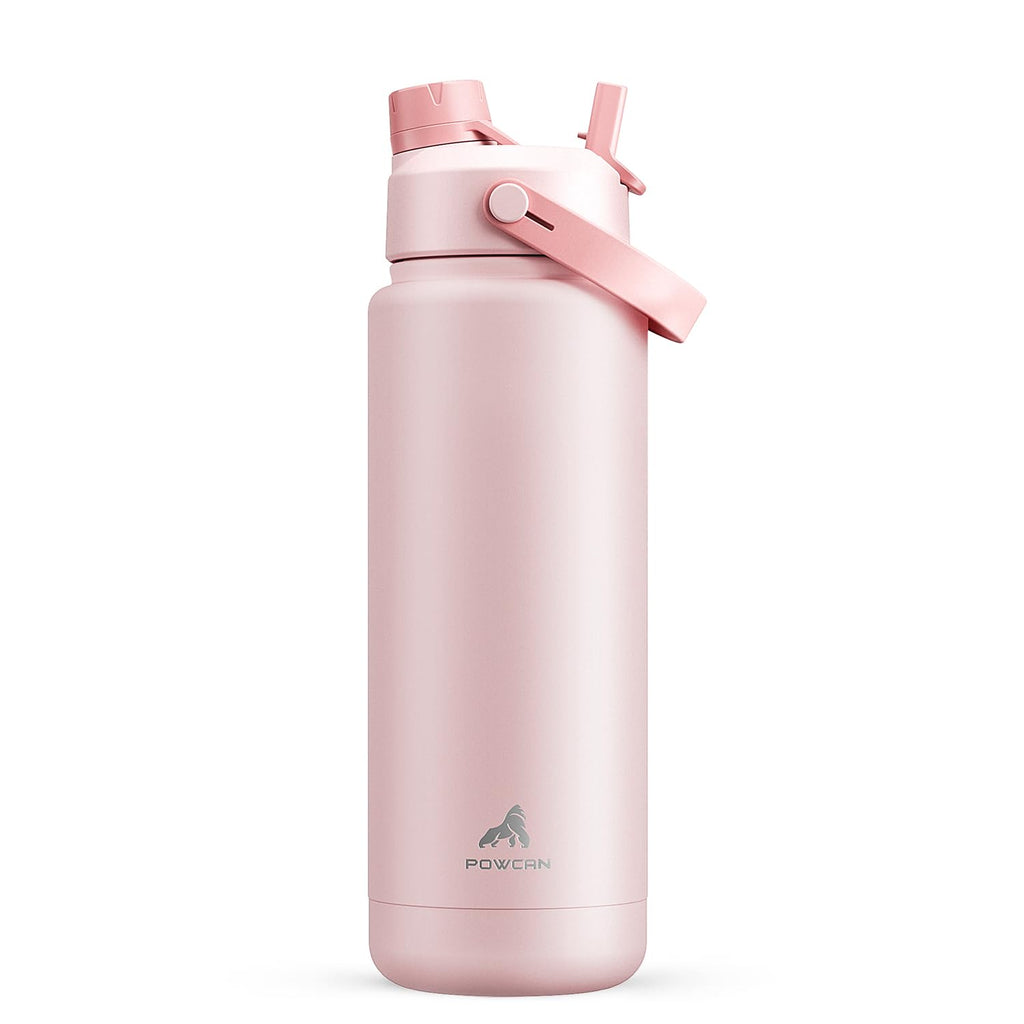 40 oz Insulated Water Bottle with 2-in-1 Straw and Spout Lid (Cotton Candy)