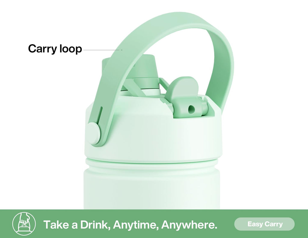 40 oz Insulated Water Bottle with 2-in-1 Straw and Spout Lid (Cotton Candy)