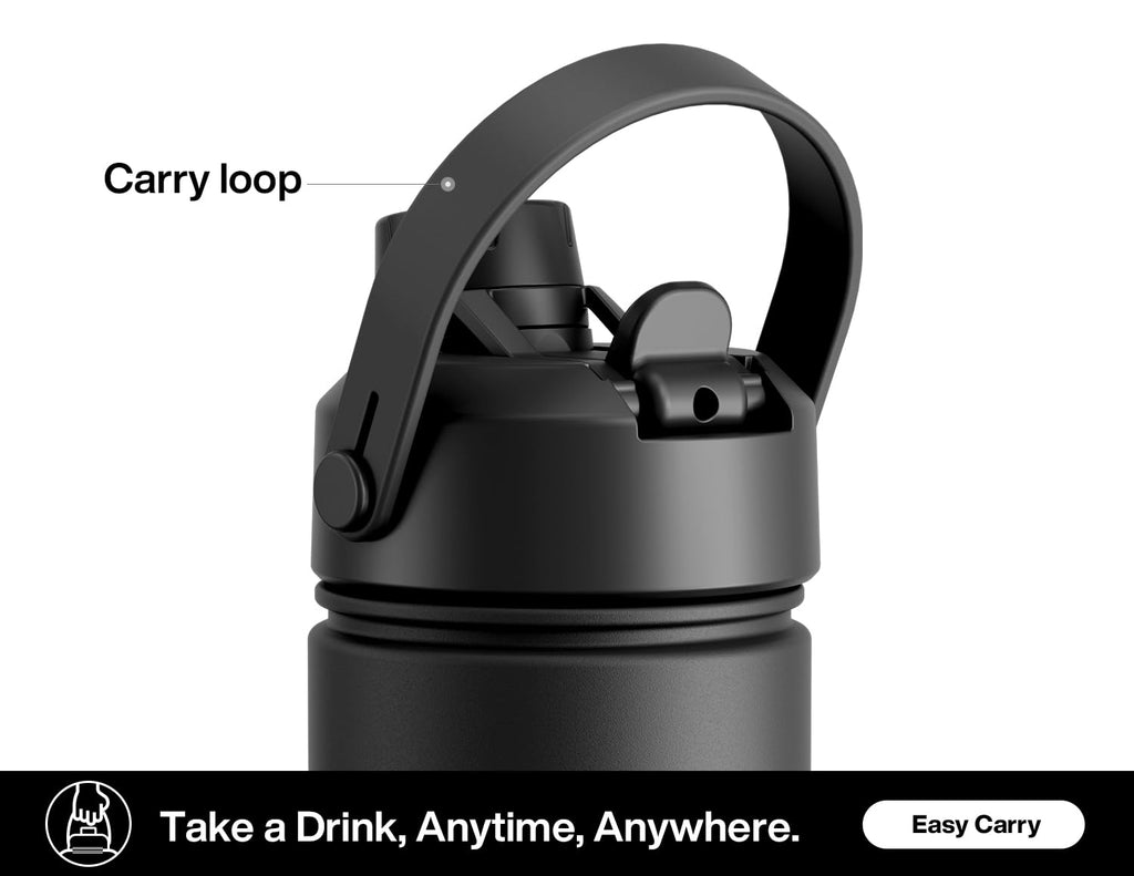 40 oz Insulated Water Bottle with 2-in-1 Straw and Spout Lid (Cotton Candy)