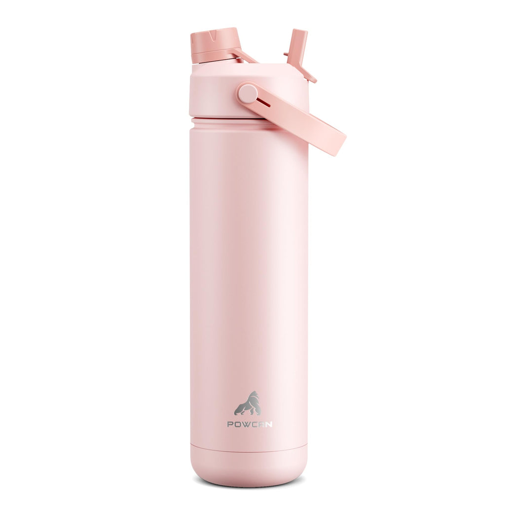 40 oz Insulated Water Bottle with 2-in-1 Straw and Spout Lid (Cotton Candy)