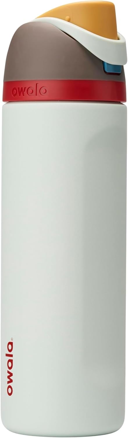 FreeSip Insulated Stainless Steel Water Bottle with Straw, BPA-Free Sports Water Bottle, Great for Travel, 32 Oz, Very, Very Dark