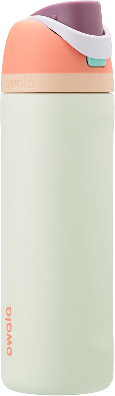 FreeSip Insulated Stainless Steel Water Bottle with Straw, BPA-Free Sports Water Bottle, Great for Travel, 32 Oz, Very, Very Dark
