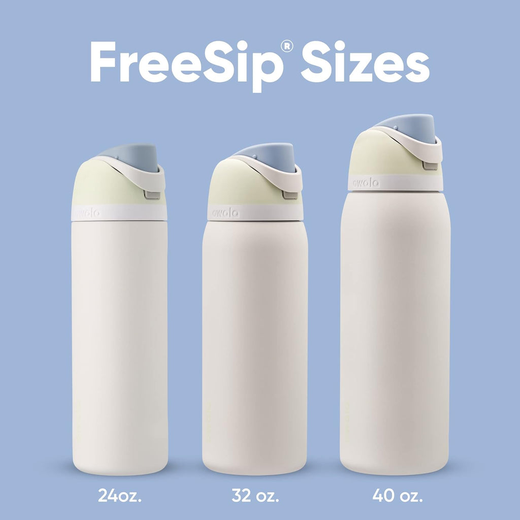 FreeSip Insulated Stainless Steel Water Bottle with Straw, BPA-Free Sports Water Bottle, Great for Travel, 32 Oz, Very, Very Dark