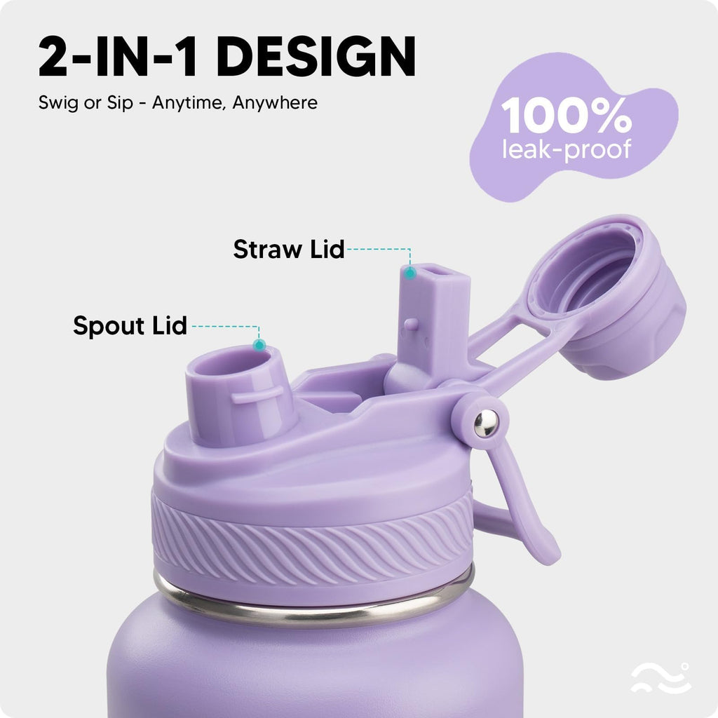 Insulated Water Bottle with Silicone Boot (36hrs Cold/18hrs Hot)