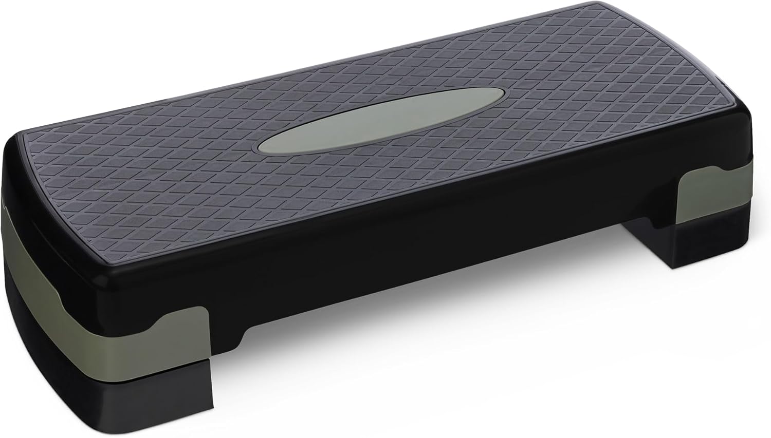 Aerobic Exercise Step Platform, Adjustable Workout Stepper for Home Fitness, 27", Black/Grey