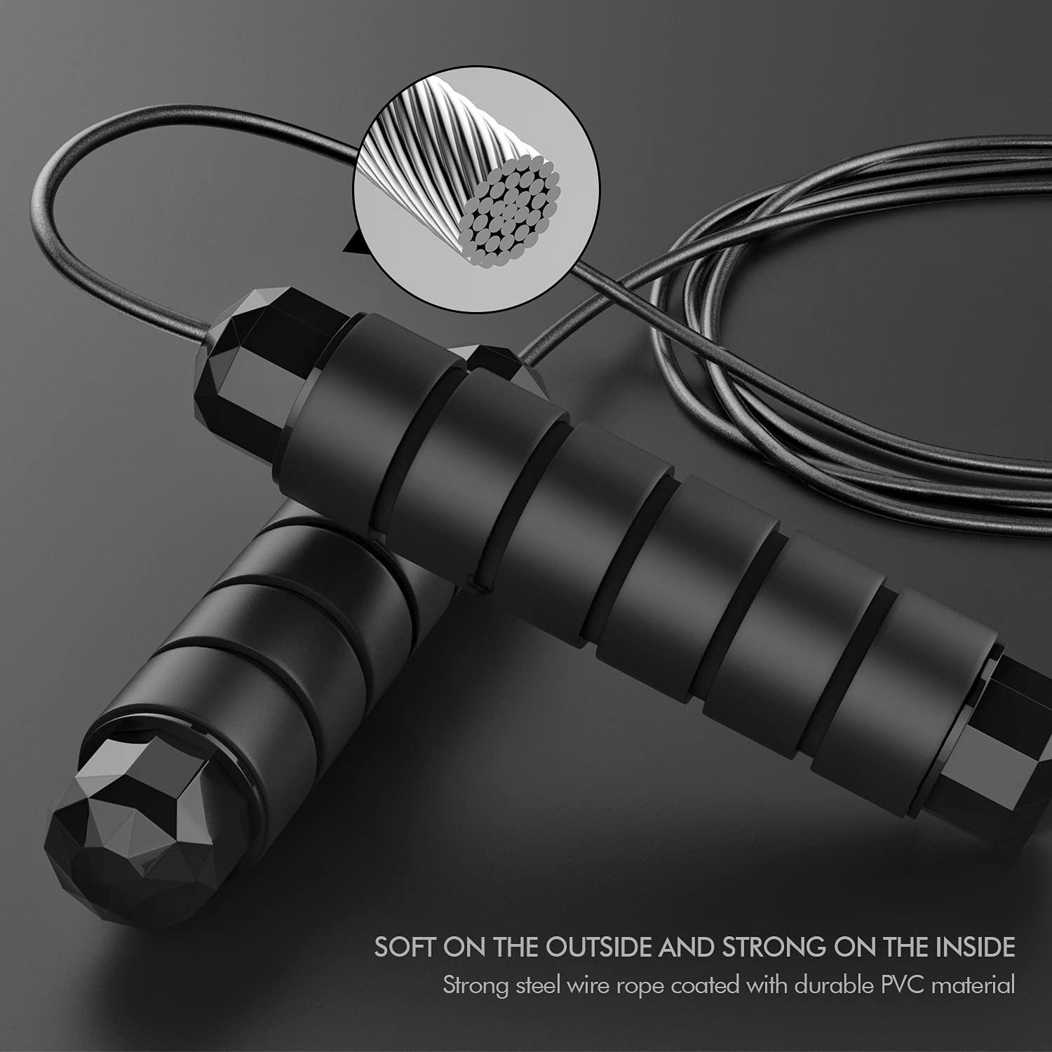 Jump Rope, Tangle-Free Rapid Speed Jumping Rope Cable, Exercise Fitness Workout Equipment & Slim Body