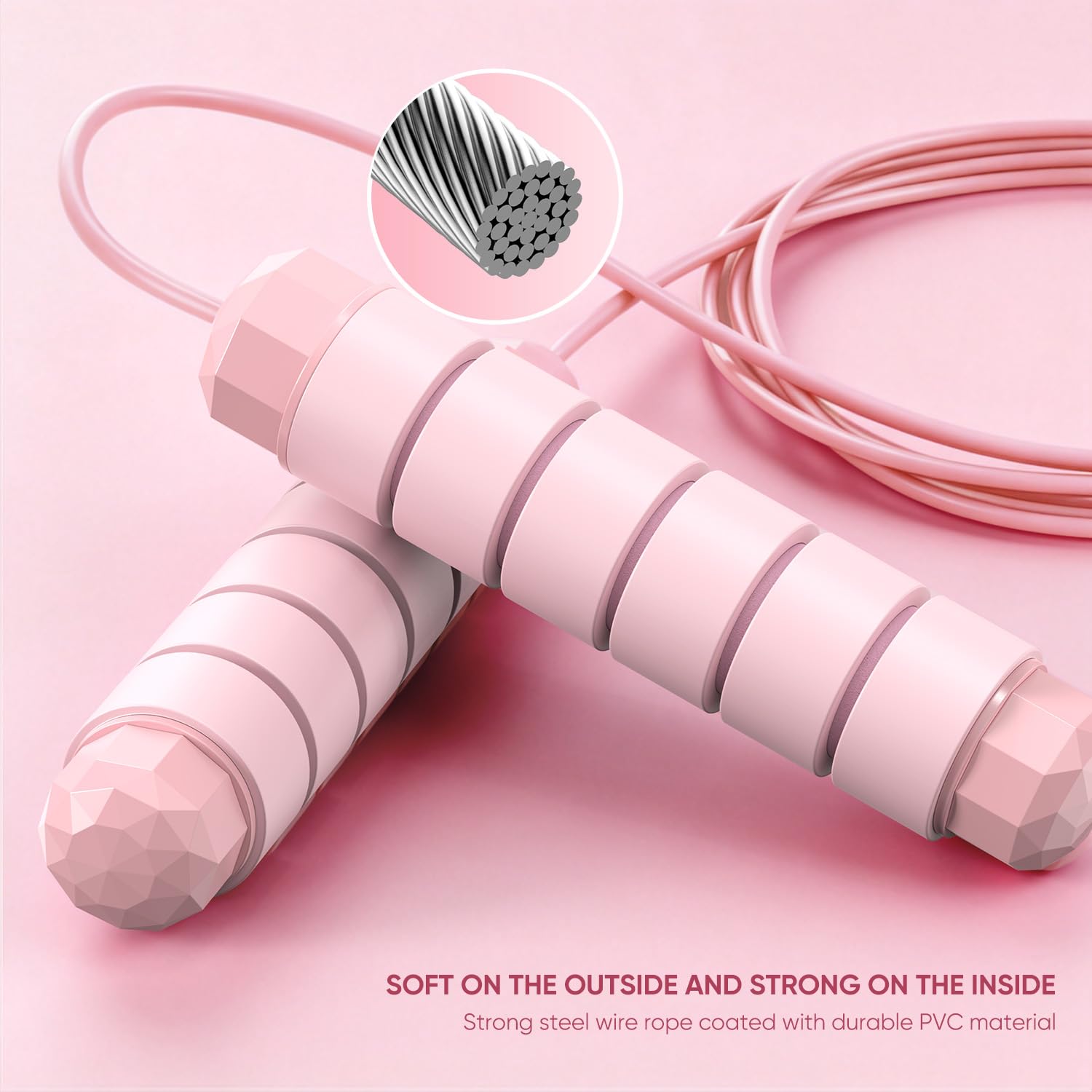 Jump Rope, Tangle-Free Rapid Speed Jumping Rope Cable, Exercise Fitness Workout Equipment & Slim Body