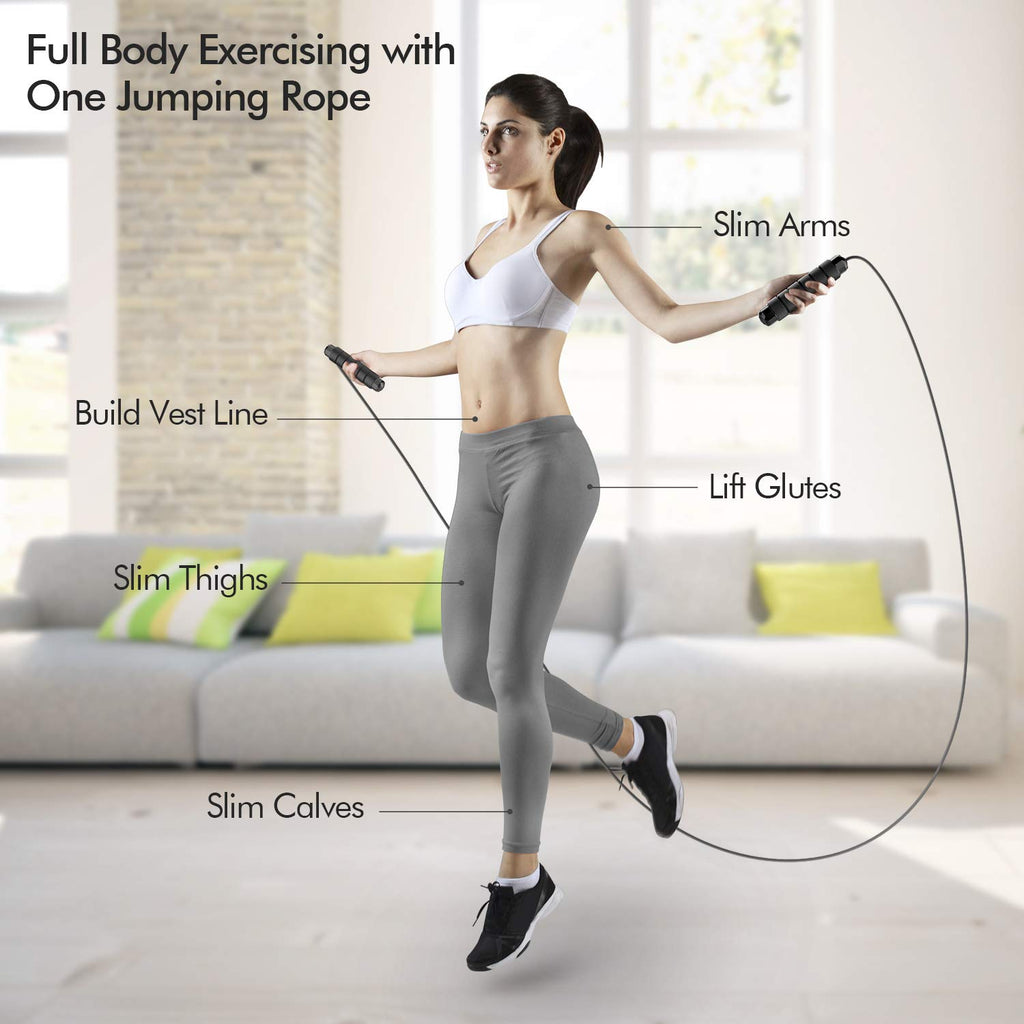 Jump Rope, Tangle-Free Rapid Speed Jumping Rope Cable, Exercise Fitness Workout Equipment & Slim Body