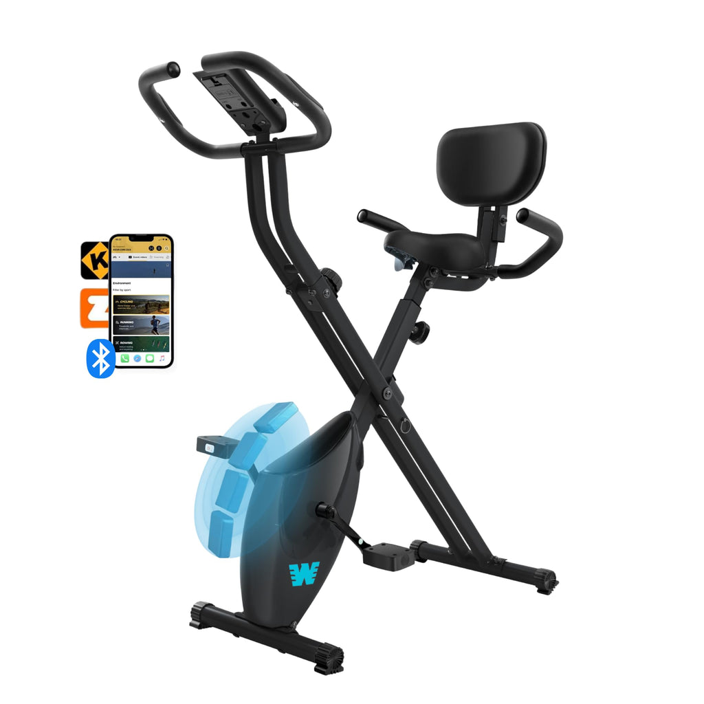 Stationary Exercise Bike for Home Workout, 5 IN 1 Foldable Indoor Cycling Bike