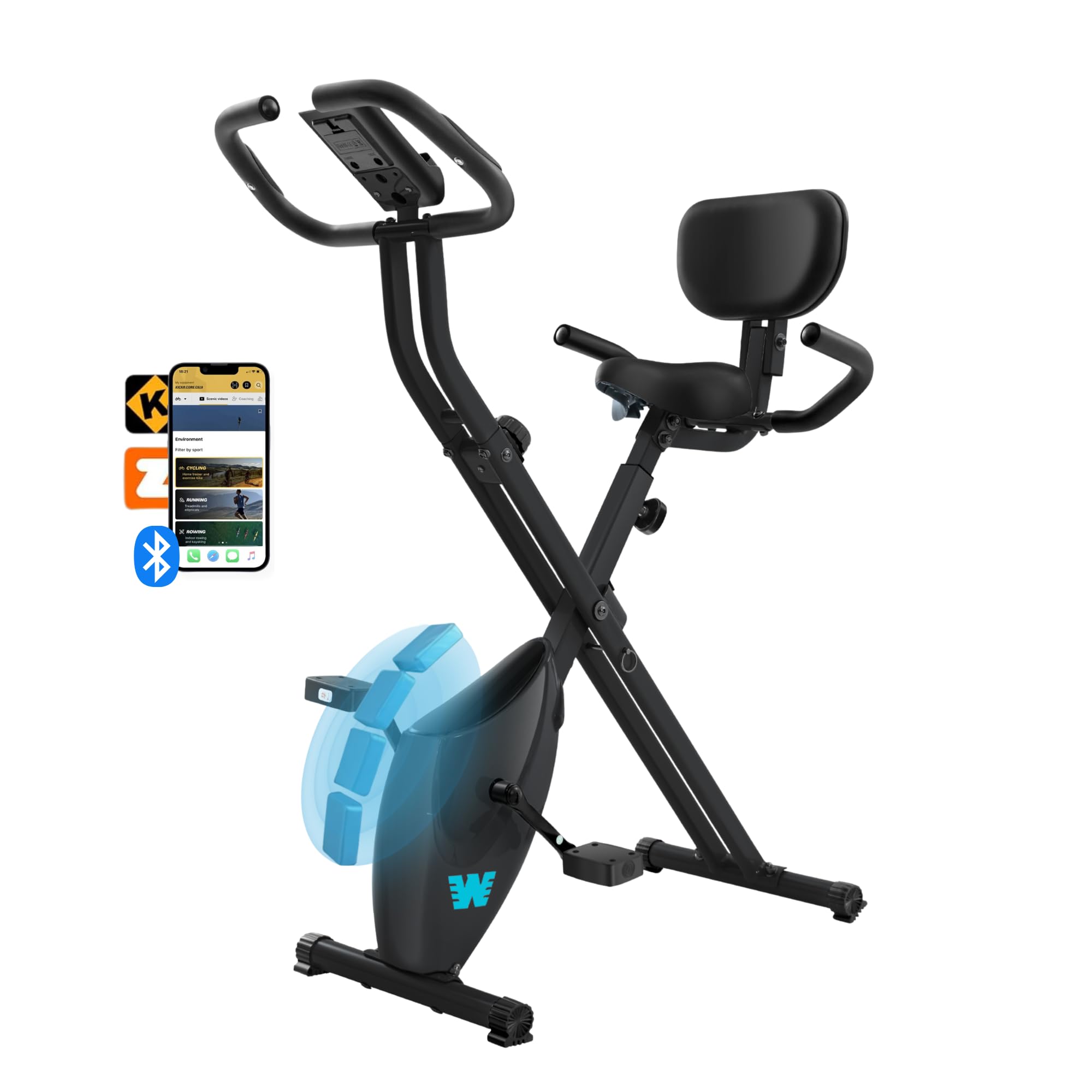 Stationary Exercise Bike for Home Workout, 5 IN 1 Foldable Indoor Cycling Bike
