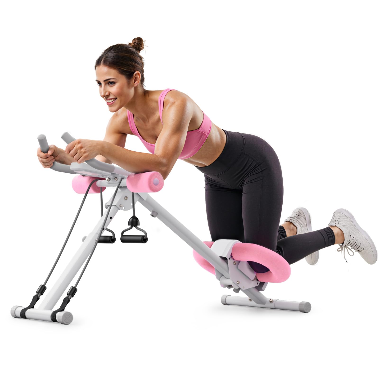 Ab Machine, Ab Workout Equipment, Adjustable Ab Trainer Machine, Abdominal Trainer for Stomach Workout