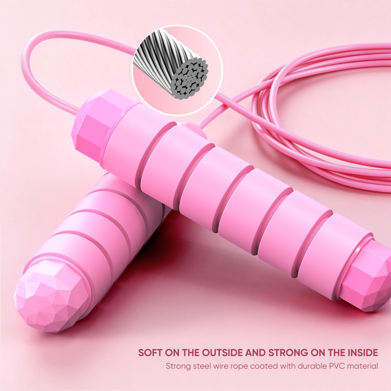 Jump Rope, Tangle-Free Rapid Speed Jumping Rope Cable, Exercise Fitness Workout Equipment & Slim Body