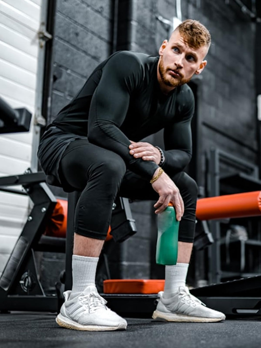 Men's 2 in 1 Running Pants, Gym Workout Compression Pants