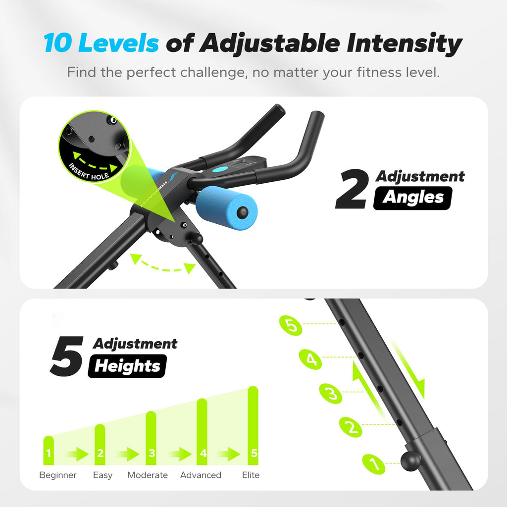 Ab Machine, Ab Workout Equipment, Adjustable Ab Trainer Machine, Abdominal Trainer for Stomach Workout