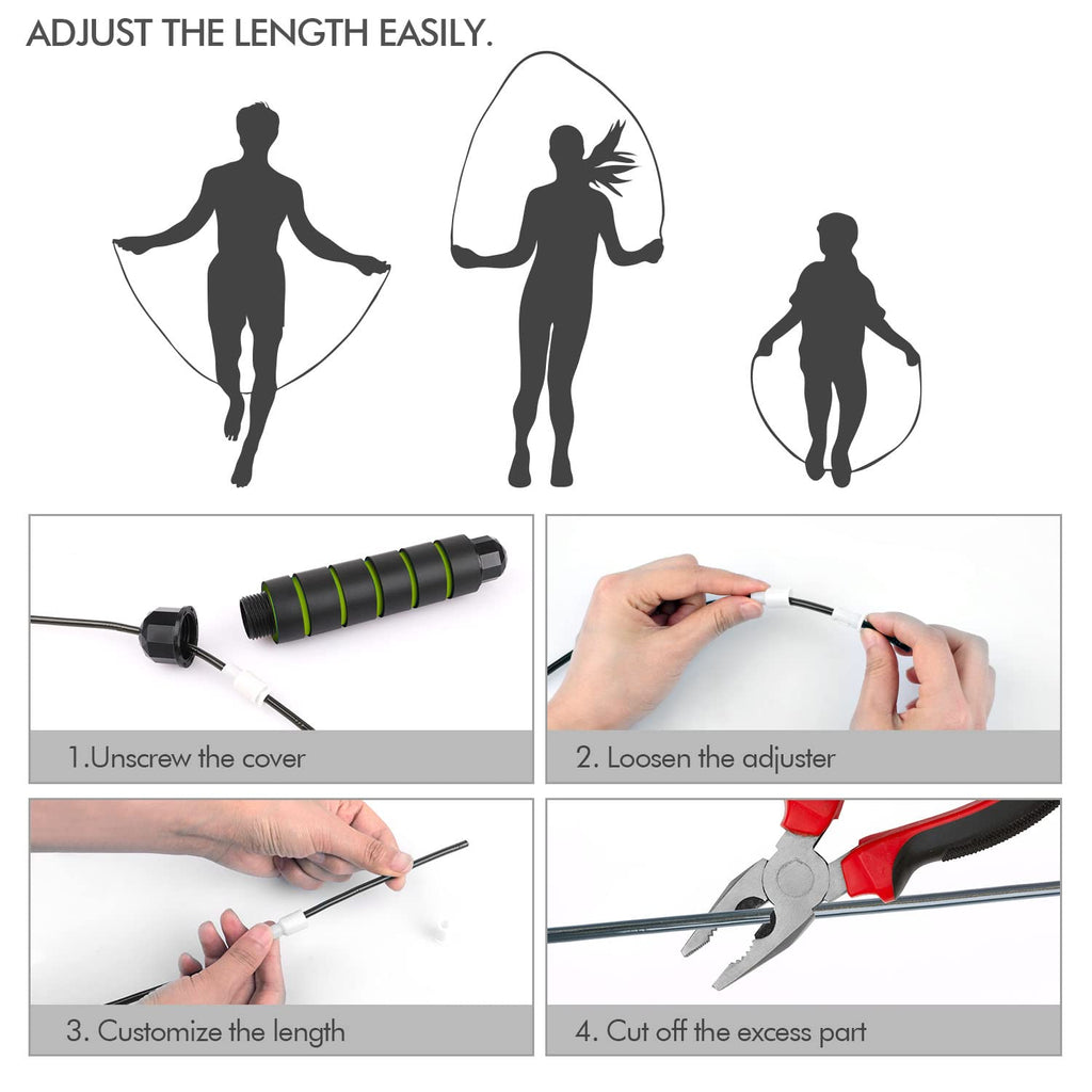 Jump Rope, Tangle-Free Rapid Speed Jumping Rope Cable, Exercise Fitness Workout Equipment & Slim Body