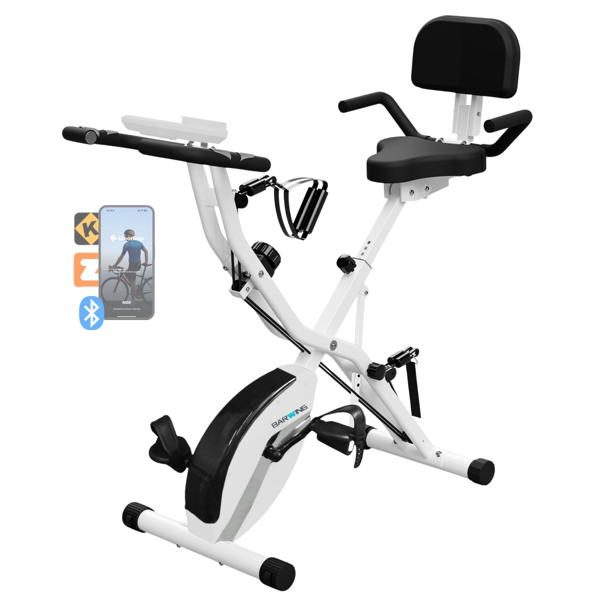 Stationary Exercise Bike for Home Workout, 5 IN 1 Foldable Indoor Cycling Bike