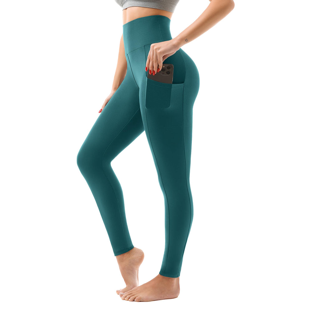 High Waisted Leggings with Pockets Women, Full Length Capri Buttery Soft Stretchy Yoga Pants