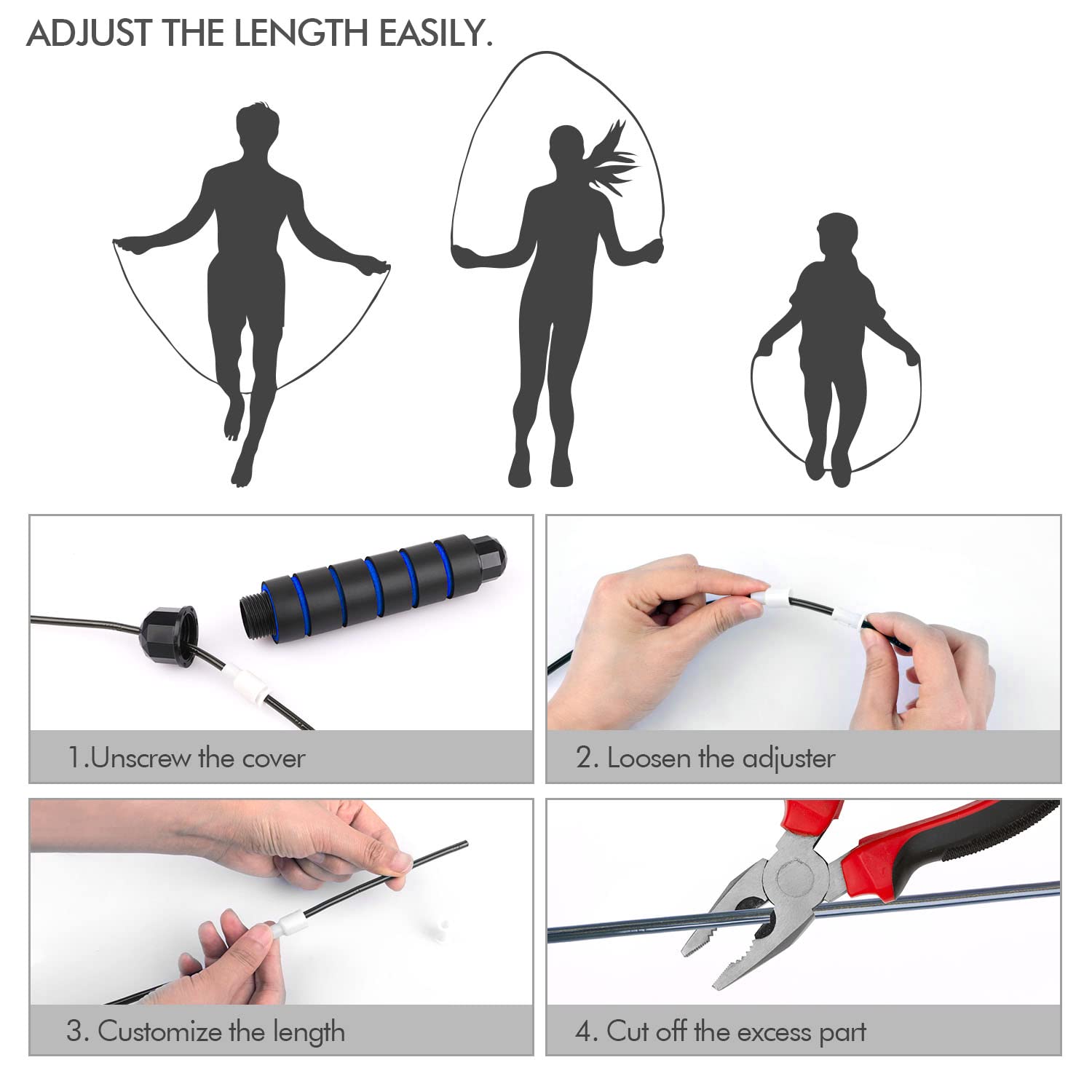 Jump Rope, Tangle-Free Rapid Speed Jumping Rope Cable, Exercise Fitness Workout Equipment & Slim Body