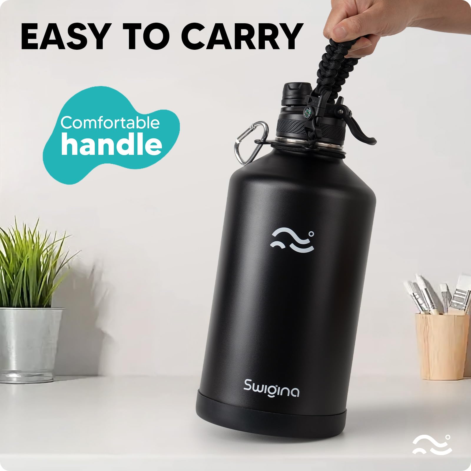 Insulated Water Bottle with Silicone Boot (36hrs Cold/18hrs Hot)