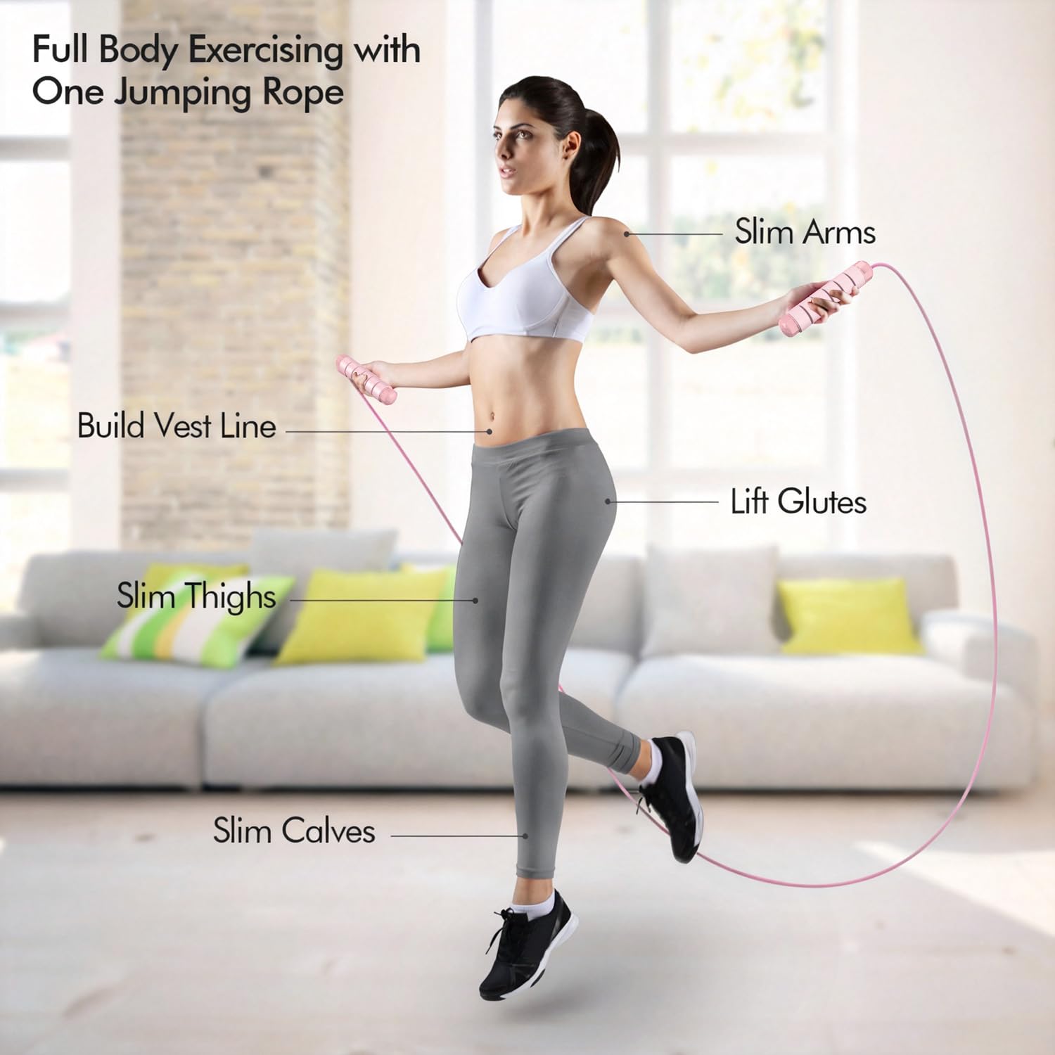 Jump Rope, Tangle-Free Rapid Speed Jumping Rope Cable, Exercise Fitness Workout Equipment & Slim Body