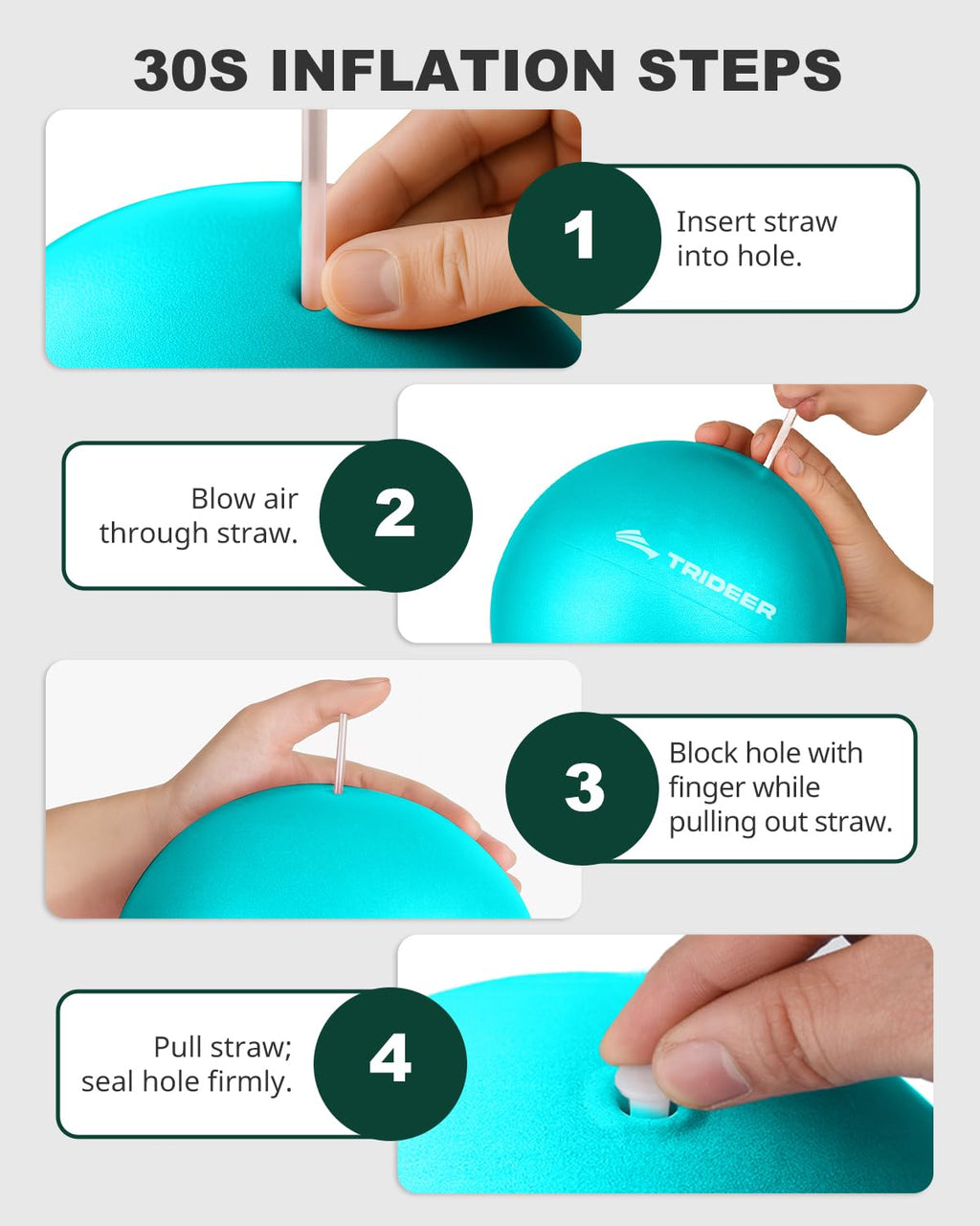 Exercise Ball for Yoga, Pilates & Fitness – Stability Ball Equipment for Home Gym & Office