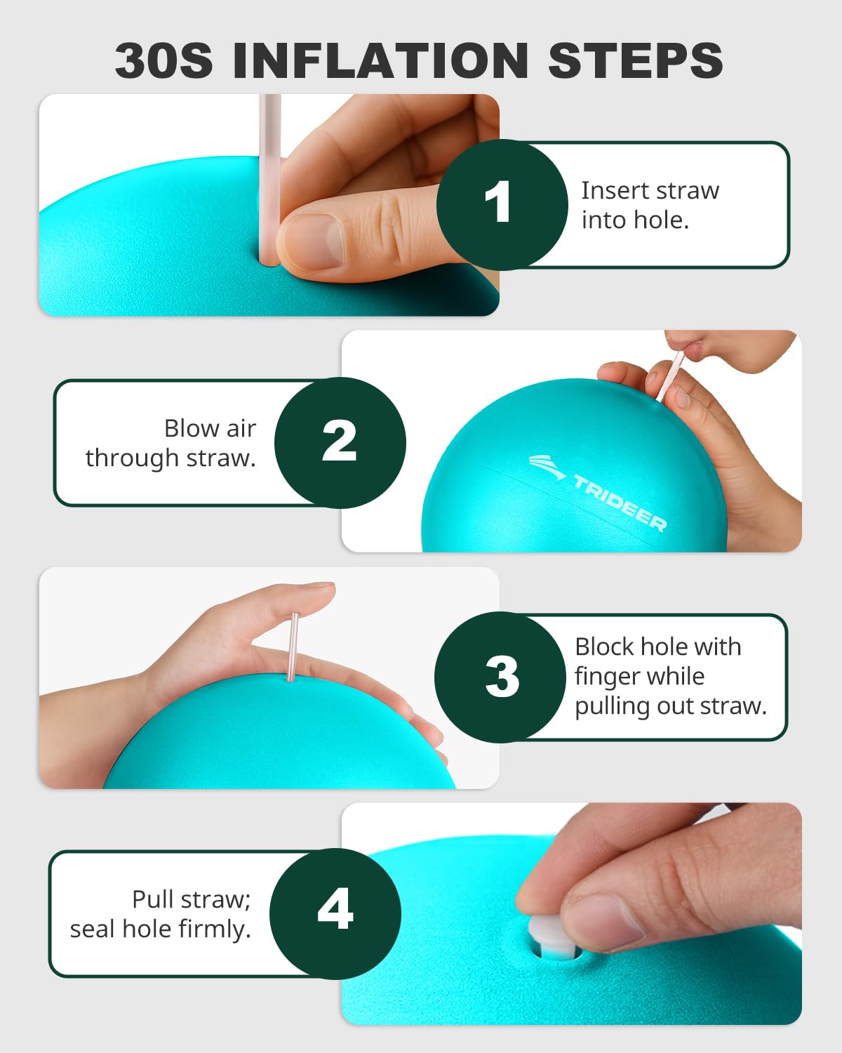 Exercise Ball for Yoga, Pilates & Fitness – Stability Ball Equipment for Home Gym & Office