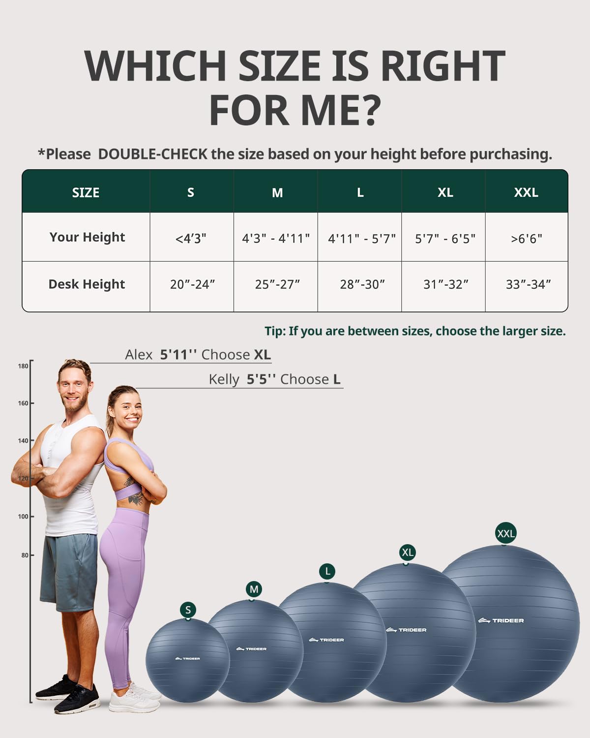 Exercise Ball for Yoga, Pilates & Fitness – Stability Ball Equipment for Home Gym & Office