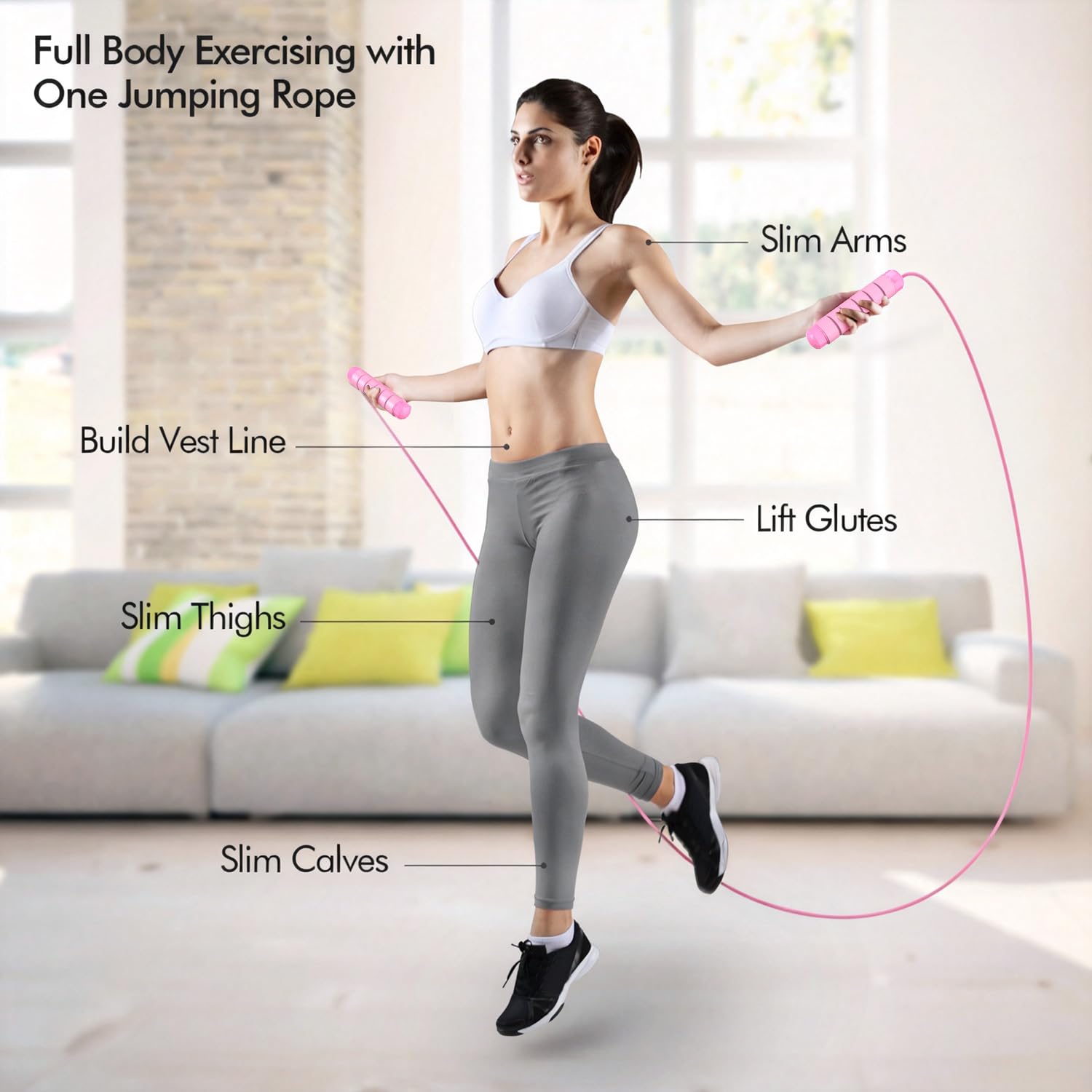 Jump Rope, Tangle-Free Rapid Speed Jumping Rope Cable, Exercise Fitness Workout Equipment & Slim Body