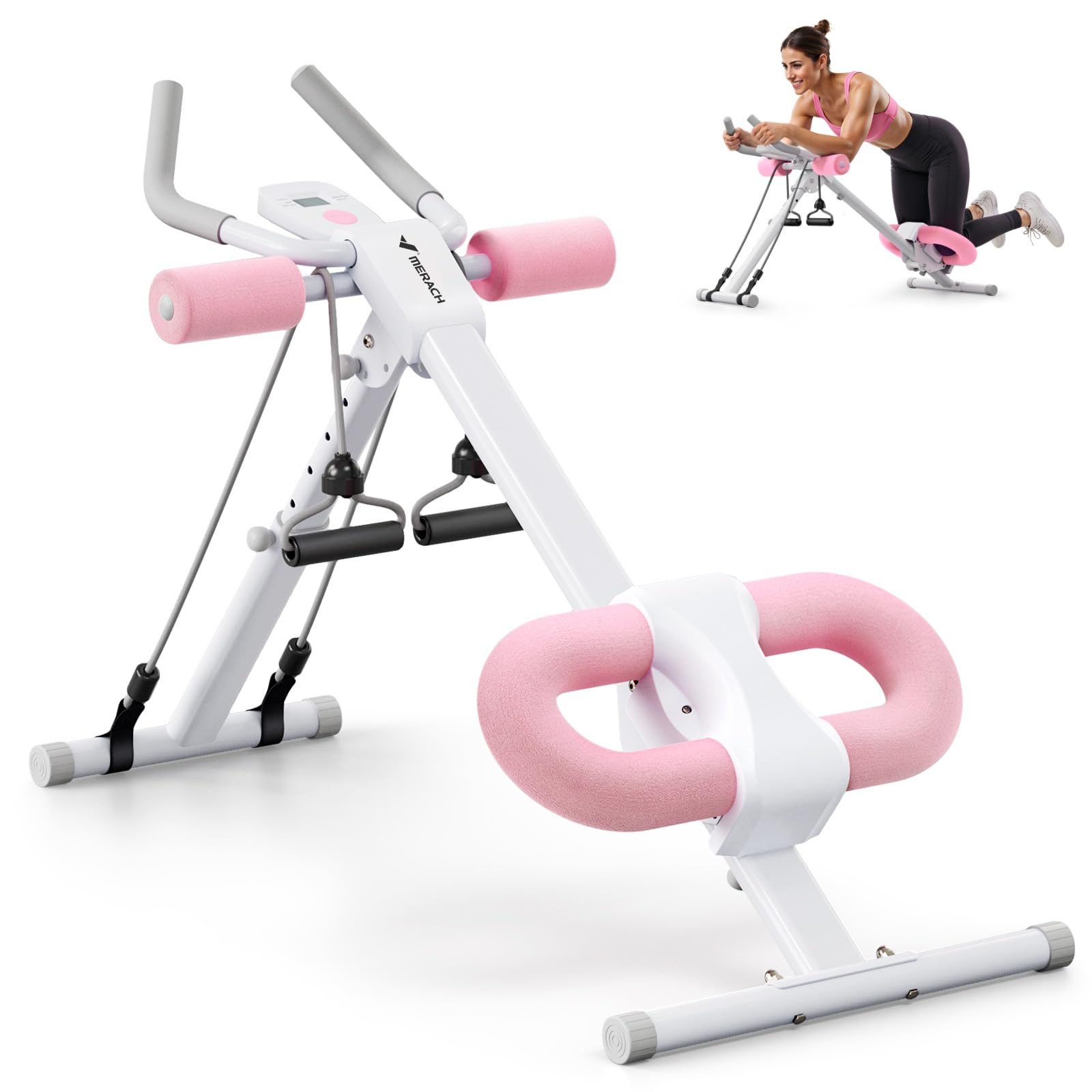 Ab Machine, Ab Workout Equipment, Adjustable Ab Trainer Machine, Abdominal Trainer for Stomach Workout