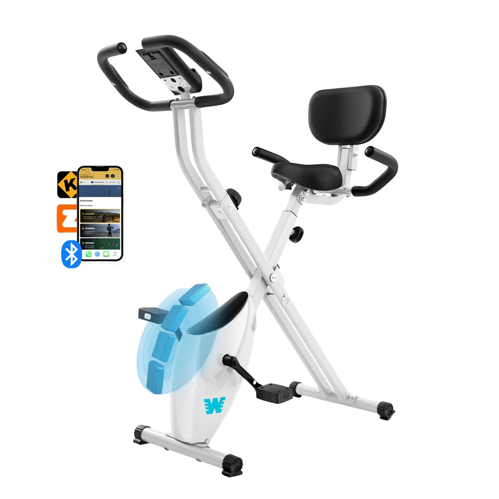 Stationary Exercise Bike for Home Workout, 5 IN 1 Foldable Indoor Cycling Bike