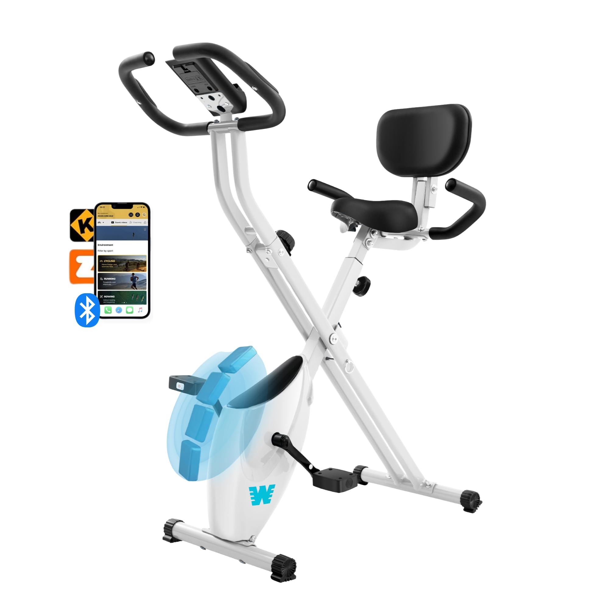 Stationary Exercise Bike for Home Workout, 5 IN 1 Foldable Indoor Cycling Bike