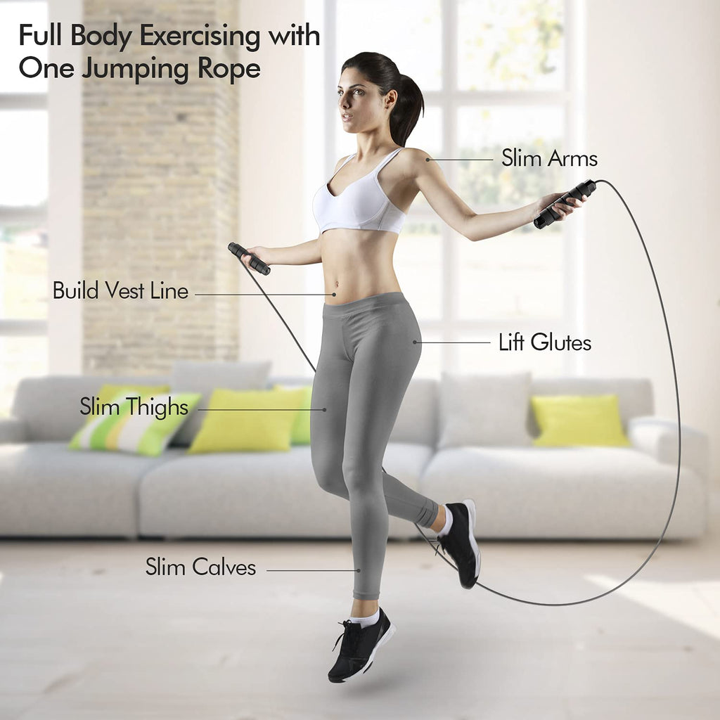 Jump Rope, Tangle-Free Rapid Speed Jumping Rope Cable, Exercise Fitness Workout Equipment & Slim Body