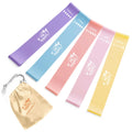 Resistance Loop Exercise Bands with Instruction Guide and Carry Bag, Set of 5
