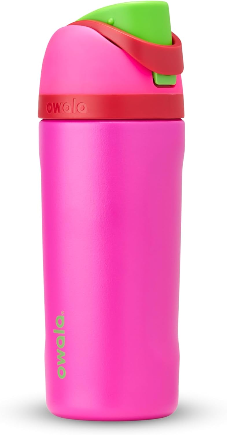 FreeSip Insulated Stainless Steel Water Bottle with Straw, BPA-Free Sports Water Bottle, Great for Travel, 32 Oz, Very, Very Dark